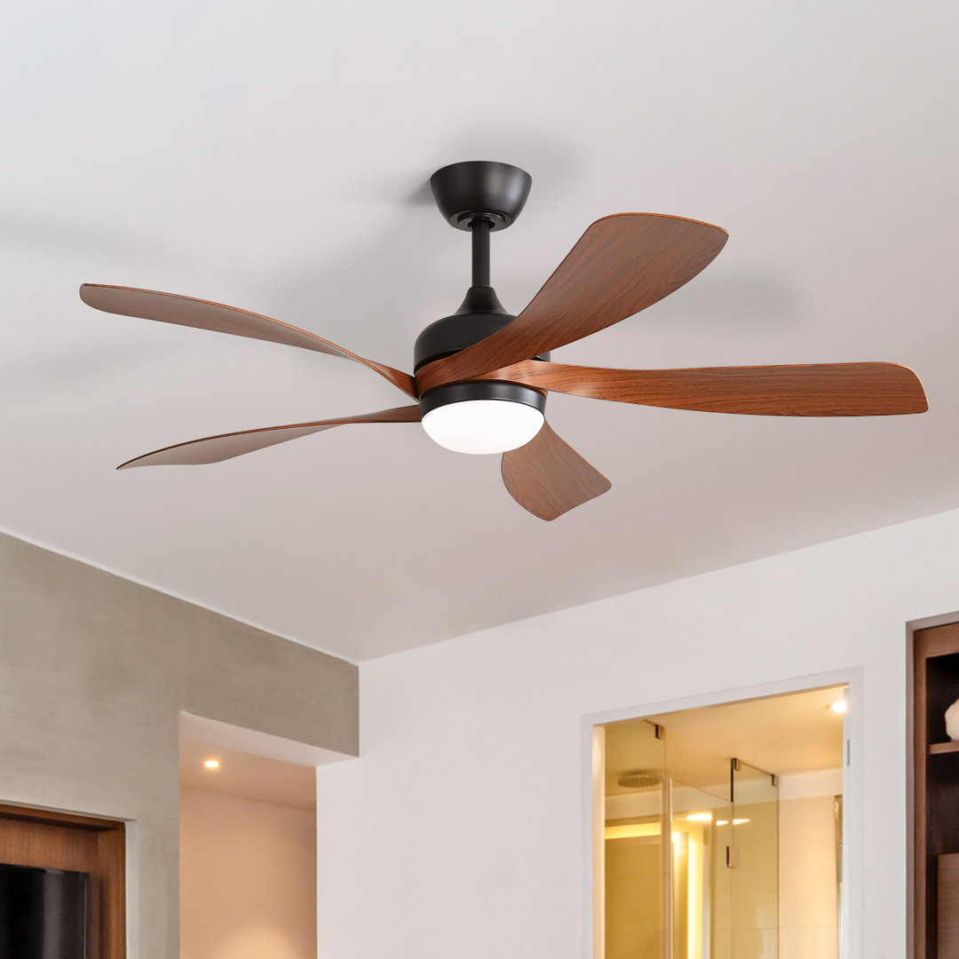 Damecia 52'' Modern Ceiling Fan with LED Light and Remote Control